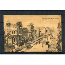 CIUDAD DE BUENOS AIRES ANTIGUA TARJETA POSTAL TRANVIAS AVENIDA CALLAO